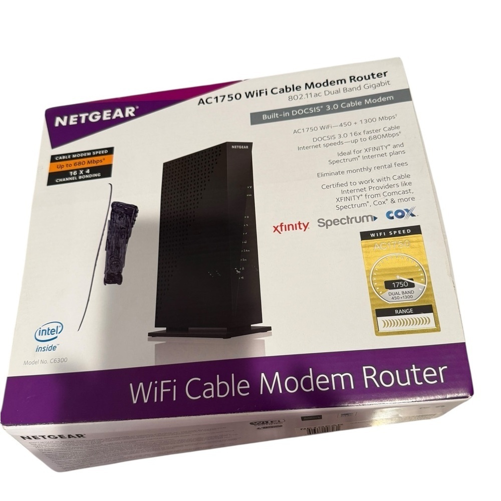 NetGear AC1750 DOCSIS 3.0 WIFI Cable Modem Router Xfinity Spectrum CoxCertified